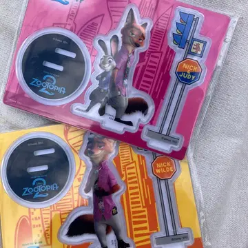 주토피아2 HAPPY 복권 G상 닉 주디 아크릴 스탠드 2개