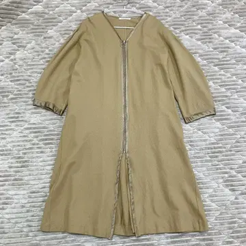 새상품급 HOUSE OF LOTUS 밀드 울 저지 코트 롱 코트