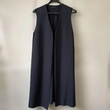 TRANS WORK 다크 그레이 스트라이프 롱베스트 38