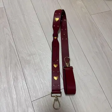 FURLA 가죽 숄더 스트랩 버건디