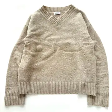 [ 캐시미어 혼방 ] 매킨토시 철학 V넥 니트 베이지 삼양상회