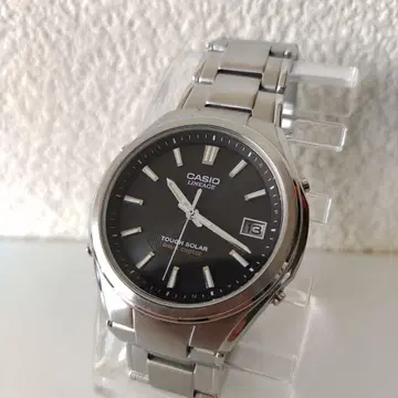 카시오 멘텀 전파 솔라 아날로그 손목시계 스테인리스 비즈니스