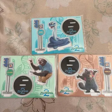 주토피아2 아크릴 스탠드 3개 세트