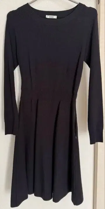 snidel 백 레이스업 도트 튤 니트 원피스