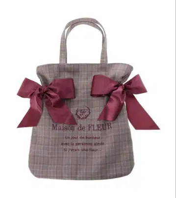 Maison de FLEUR 체크 무늬 토트백