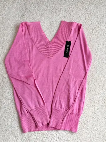 B donna 핑크 V넥 스웨터 사이즈 38