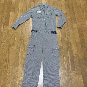 여성용 스트라이프 긴팔 올인원 2way 점프수트 L