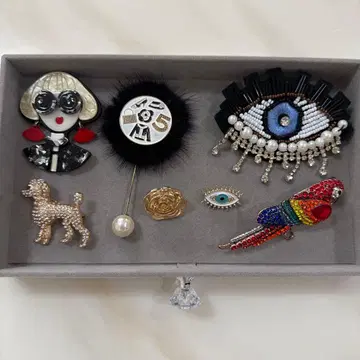 브로치 세트 7개 5600엔