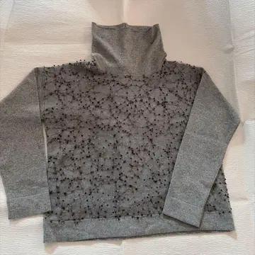 터틀넥 스웨터 그레이