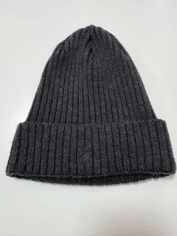 다크 그레이 리브 니트 모자 프리 사이즈