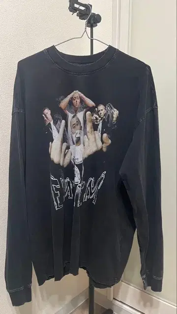 Eminem 그래픽 롱 슬리브 셔츠