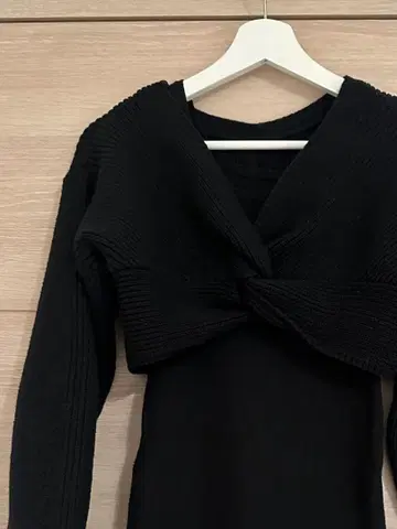 EMODA 2피스 더블 페이스 니트 원피스 니트 원피스 셋업