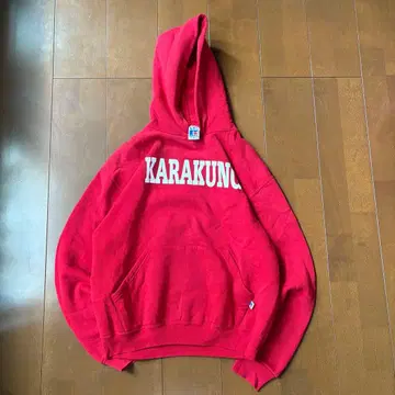 [ 90s RUSSELLATHLETIC 러셀 애슬레틱 빨간색 후드티 ]