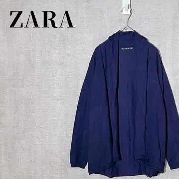자라 오픈 프론트 가디건 숄카라 숏 사이즈 M 네이비
