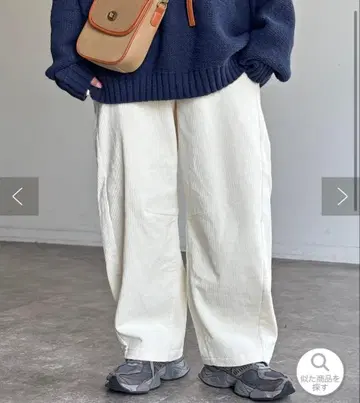 코듀로이 커브 팬츠 화이트 cpcm