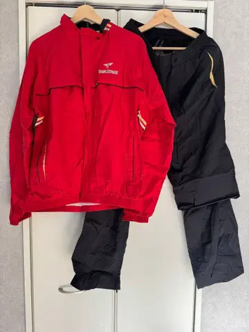 TOURSTAGE 우비 L 레드 블랙