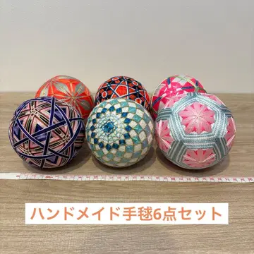 자수 핸드메이드 테마리 6개 세트 설날 시치고산 촬영 잡화