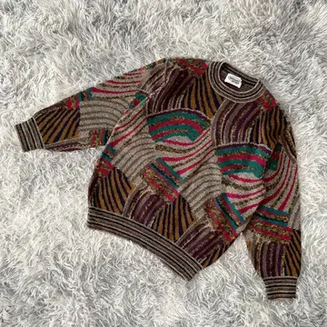 [ MISSONI SPORT ] 니트 스웨터 긴팔 올 패턴 울 이탈리아제