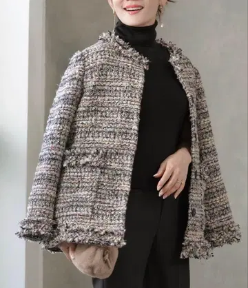 택 포함 미사용 새상품 lialaPG 트위드 코트 S