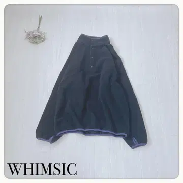 [ 오버 사이즈 ] WHIMSIC 플리스 자켓 블랙 여성 빈티지