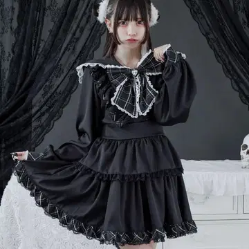 Pal elfy 세일러 리본 프릴 원피스