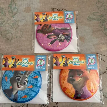주토피아 2 해피 복권 캔 거울 3개 세트
