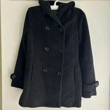 HusHusH 하쉬아쉬 롱 코트 후드 부착 블랙 L 3