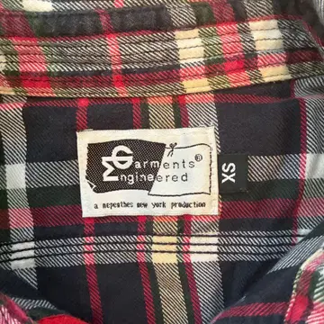 garments engineered 체크 무늬 플란넬 셔츠 XS