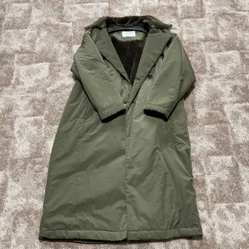 sim 보아 롱 코트 올리브