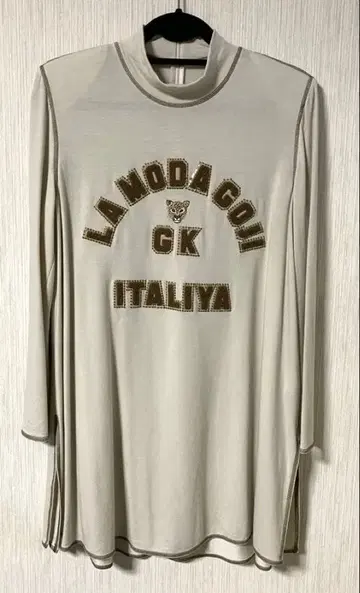 이타리야 상의 튜닉 원피스 베이지 계열