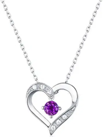 오픈 하트 여성용 목걸이 실버 925