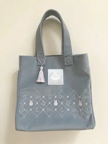 미피 miffy 나이트 앤드 데이 시리즈 토트백 블루 밤 패턴