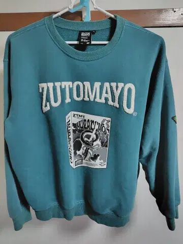 ZUTOMAYO 터콰이즈 크루넥 맨투맨 XL
