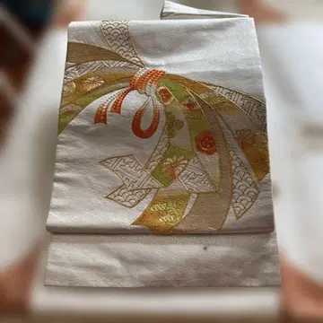 나고야 오비 자수 화이트