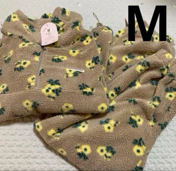 시마무라 ayano님 꽃무늬 보아 플리스 셋업 M 새상품