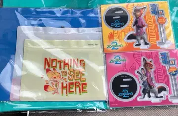 주토피아2 Happy 복권 아크릴 스탠드 지퍼 백 3종 세트