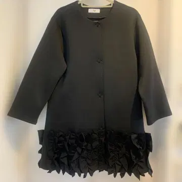 Myu Suso FRILL 본딩 코트 롱