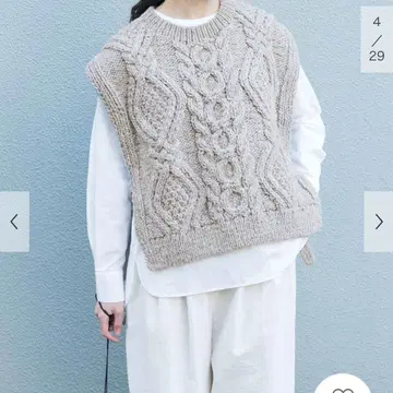 카구레 페루 아란 니트 베스트