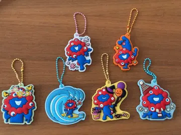 미야쿠미야쿠 통통 고무 키링 비스킷 키링만 6개 세트