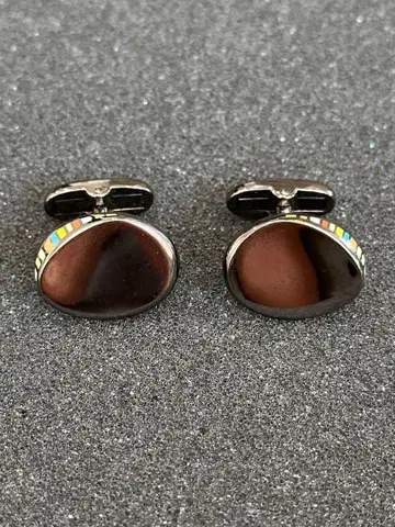 [ 폴스미스 ] 커프스 단추 메탈릭 블랙