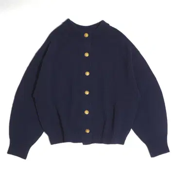 FRAMeWORK 2WAY 골드 버튼 가디건 네이비 프레임워크