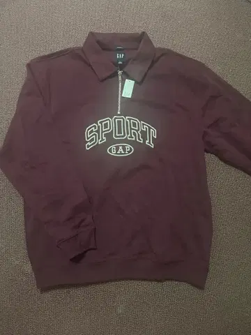 GAP 하프 지퍼 빨간색 L 사이즈