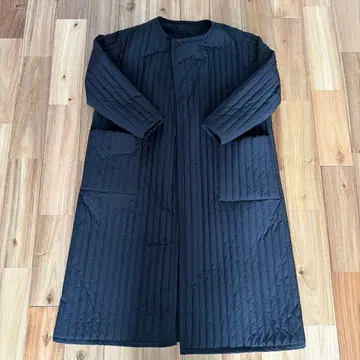 블랙 퀼팅 자켓 허리 벨트 포함