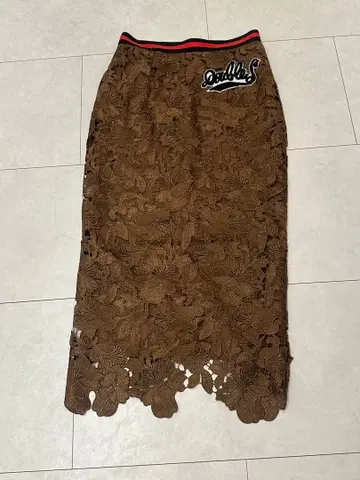더블 스탠다드 클로징 꽃무늬 레이스 스커트 38