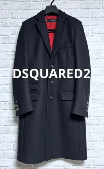 [ 레어 ] DSQUARED2 체스터 코트 48 다크 네이비 고급 멜톤