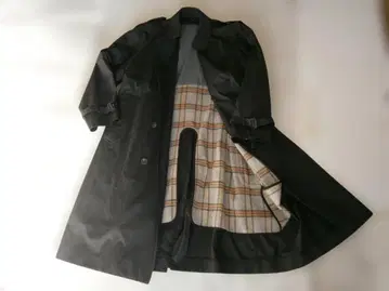 큰 사이즈용 따뜻한 블랙 트렌치코트 더블 브레스트 A5 사이즈