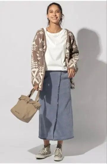 새상품 BAYFLOW 프린지 베틴 스커트