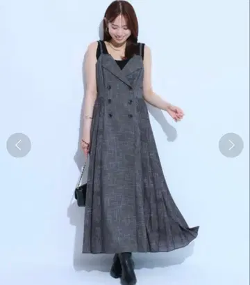 Mystrada 백 플리츠 레이어드 원피스