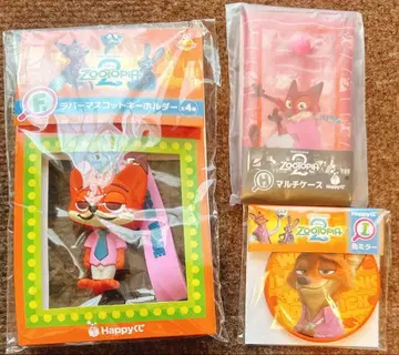 주토피아2 happy 복권 F상 I상 H상 러버 마스코트 키링 닉