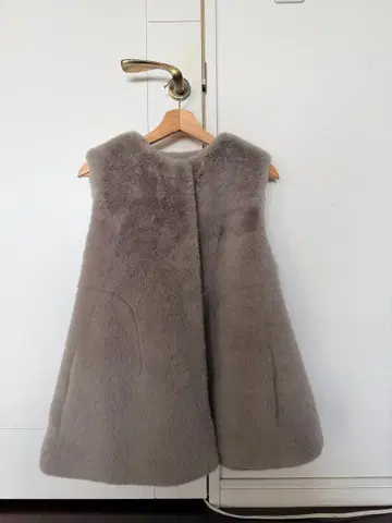 퍼 슬리브리스 베스트 그레이 화이트